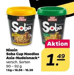 NETTO Nissin Soba Cup Noodles Asia-Nudelsnack Angebot
