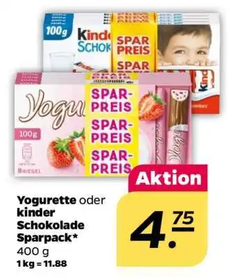 NETTO Yogurette oder kinder Schokolade Sparpack Angebot