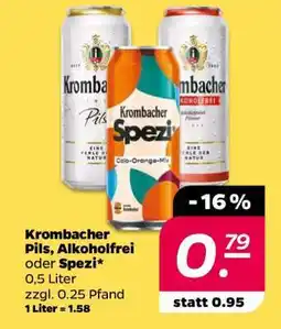 NETTO Krombacher Pils, Alkoholfrei oder Spezi Angebot