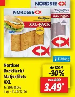 Lidl Nordsee Backfisch/Matjesfilets XXL Angebot