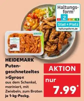 Kaufland HEIDEMARK Puten-geschnetzeltes Gyros Angebot