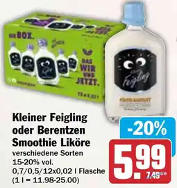 HIT Kleiner Feigling oder Berentzen Smoothie Liköre Angebot