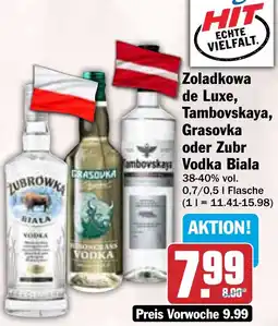 HIT Zoladkowa de Luxe, Tambovskaya, Grasovka oder Zubr Vodka Biala Angebot