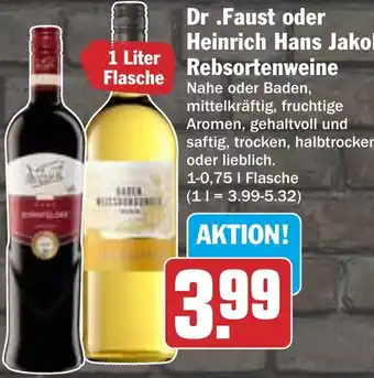 HIT Dr.Faust oder Heinrich Hans Jakob Rebsortenweine Angebot