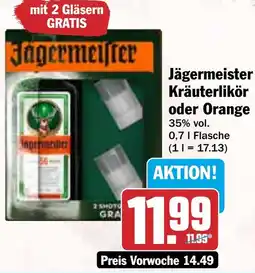 HIT Jägermeister Kräuterlikör oder Orange Angebot