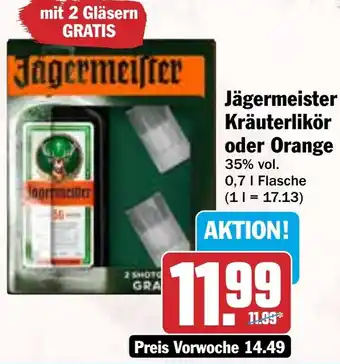 HIT Jägermeister Kräuterlikör oder Orange Angebot
