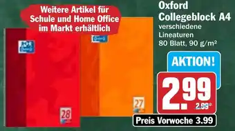 HIT Oxford Collegeblock A4 Angebot