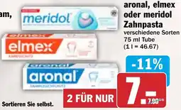 HIT aronal, elmex oder meridol Zahnpasta Angebot