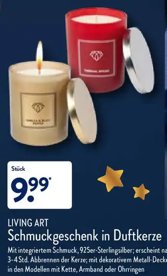 Aldi Nord Living Art Schmuckgeschenk in Duftkerze Angebot