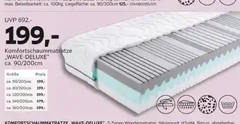 Mömax Komfortschaummatratze „wave-deluxe“ Angebot