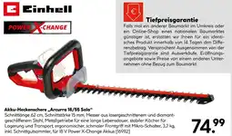 Hellweg Einhell akku-heckenschere arcura 18/55 solo Angebot