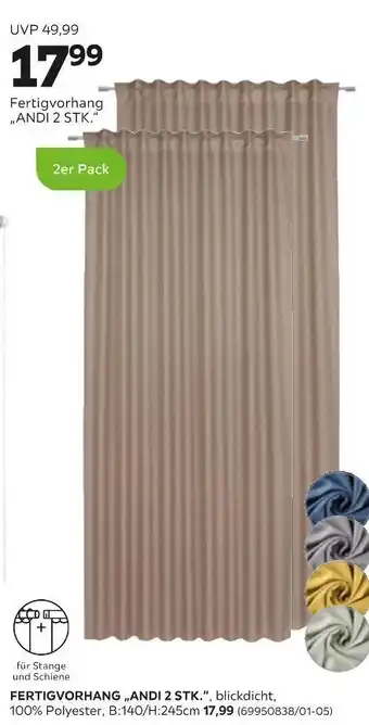 Mömax Fertigvorhang „andi 2 stk.“ Angebot