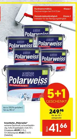 Hellweg Schöner wohnen innenfarbe „polarweiss“ Angebot