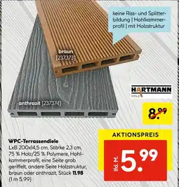 Hellweg Hartmann holz wpc-terrassendiele Angebot