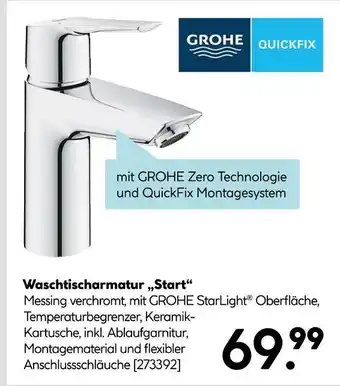 Hellweg Grohe waschtischarmatur „start“ Angebot
