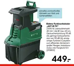 Hellweg Bosch elektro-turbinenhäcksler axt 25 tc Angebot