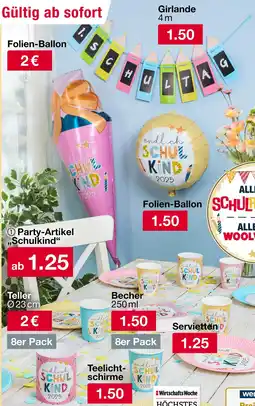 Woolworth Party-artikel „schulkind“ Angebot