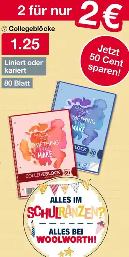Woolworth Collegeblöcke Angebot