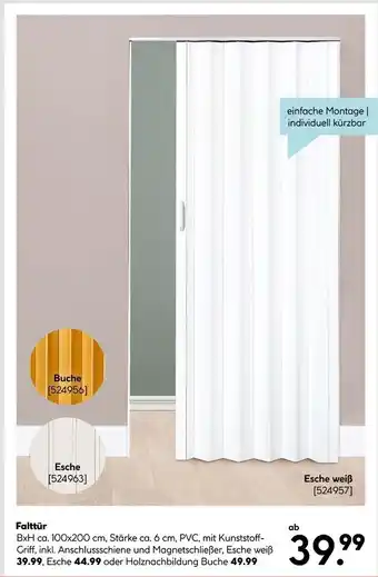 Hellweg Falttür Angebot