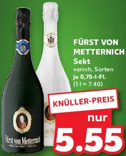 Kaufland FÜRST VON METTERNICH Sekt Angebot