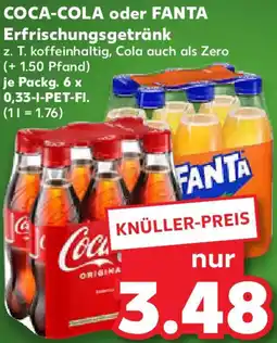 Kaufland COCA-COLA oder FANTA Erfrischungsgetränk Angebot