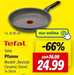 Lidl Tefal pfanne modell resistal ceramic stone Angebot