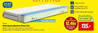 Lidl Emma kaltschaum-matratze emma one Angebot