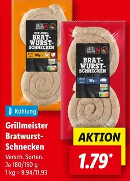 Lidl Grillmeister bratwurst-schnecken Angebot