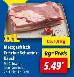 Lidl Metzgerfrisch frischer schweine-bauch Angebot