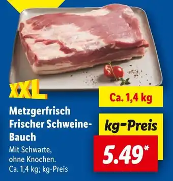 Lidl Metzgerfrisch frischer schweine-bauch Angebot