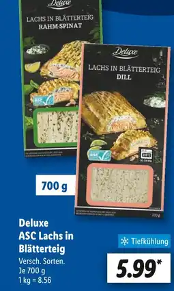 Lidl Deluxe asc lachs in blätterteig rahm-spinat Angebot