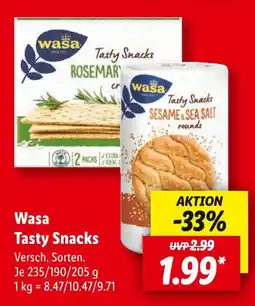 Lidl Wasa tasty snacks rosemary Angebot