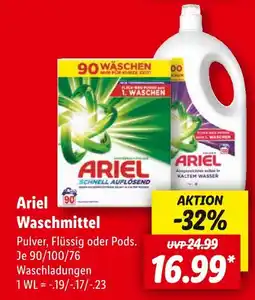Lidl Ariel waschmittel pulver Angebot