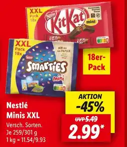 Lidl Nestlé kitkat minis xxl Angebot