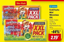 Lidl Ferdi fuchs geflügel mini würstchen xxl Angebot