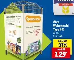 Lidl Ähre weizenmehl type 405 Angebot