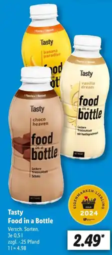 Lidl Tasty food in a bottle banana paradise Angebot