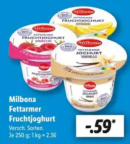 Lidl Milbona fettarmer fruchtjoghurt himbeere Angebot