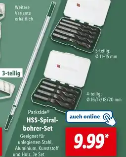 Lidl Parkside hss-spiralbohrer-set 5-teilig Angebot
