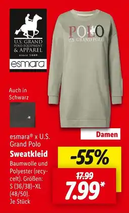 Lidl Esmara x u.s. grand polo sweatkleid Angebot