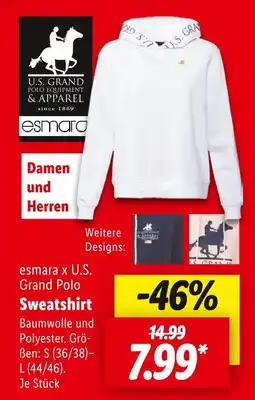 Lidl Esmaraxu.s.grandpolo sweatshirt damen und herren Angebot