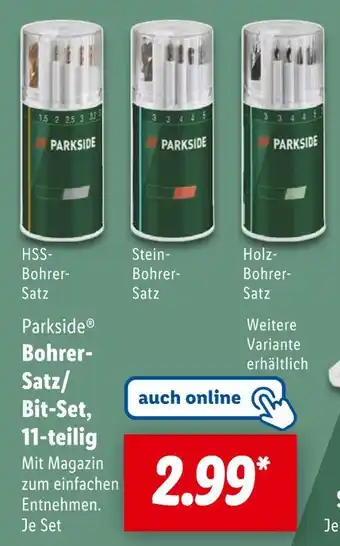 Lidl Parkside hss-bohrer-satz 11-teilig Angebot