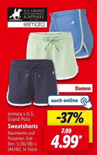 Lidl Esmarax u.s. grand polo sweatshorts Angebot
