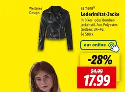 Lidl Esmara lederimitat-jacke Angebot