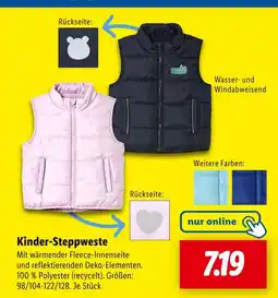 Lidl Kinder-steppweste Angebot