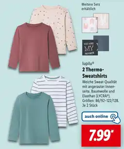 Lidl Lupilu 2 thermo-sweatshirts Angebot