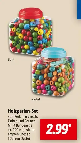 Lidl Holzperlen-set bunt Angebot