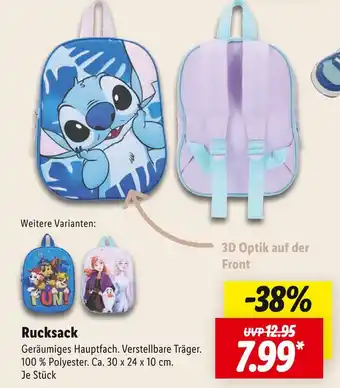 Lidl Rucksack stitch Angebot
