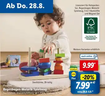 Lidl Playtive regenbogen-motorik-spielzeug Angebot