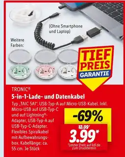 Lidl Tronic 5-in-1-lade- und datenkabel Angebot